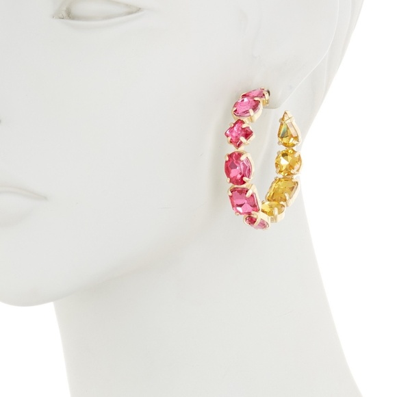 BaubleBar Jewelry - 🆕 BAUBLEBAR Isadora Crystal Embelished Hoop Earrings